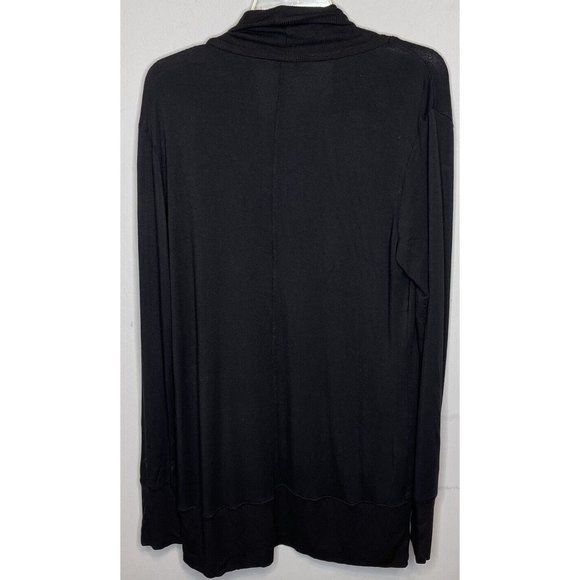 Athleta Cardigan Size Medium Black Open Front Sweater Thumbholes - Picture 2 of 7